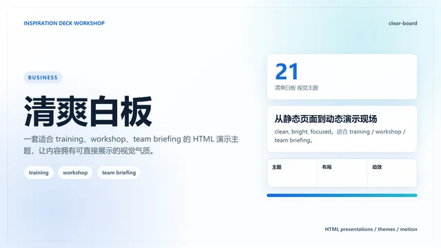 清爽白板主题样张